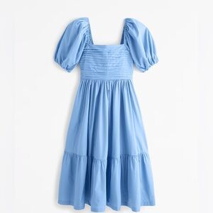 Abercrombie & Fitch Emerson Poplin Puff
Sleeve Midi Dress